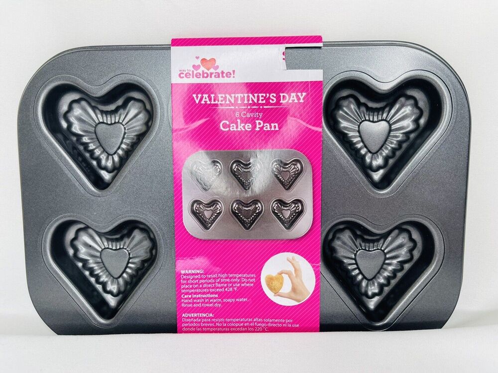 Be Mine Heart Cake Pan Makes 6 Valentines Love Small Cakes Kitchen